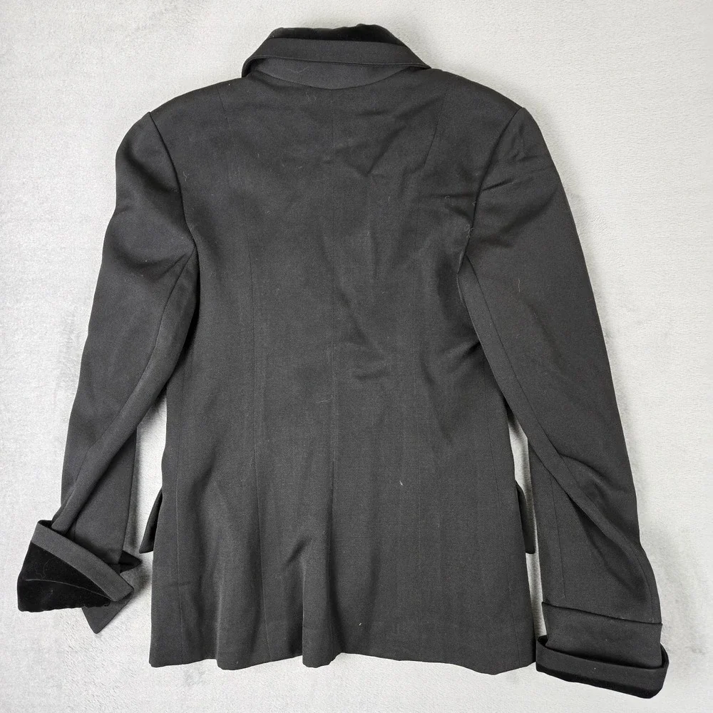 Paule Ka Jacket Womens‎ 42 Front Pockets Long Sleeve Blazer Black *READ